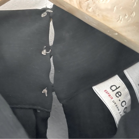 Sheer Black Ruffle Sleeveless Top (Esprit de Corp) with Side Tie and Side Zipper - Picture 6 of 6